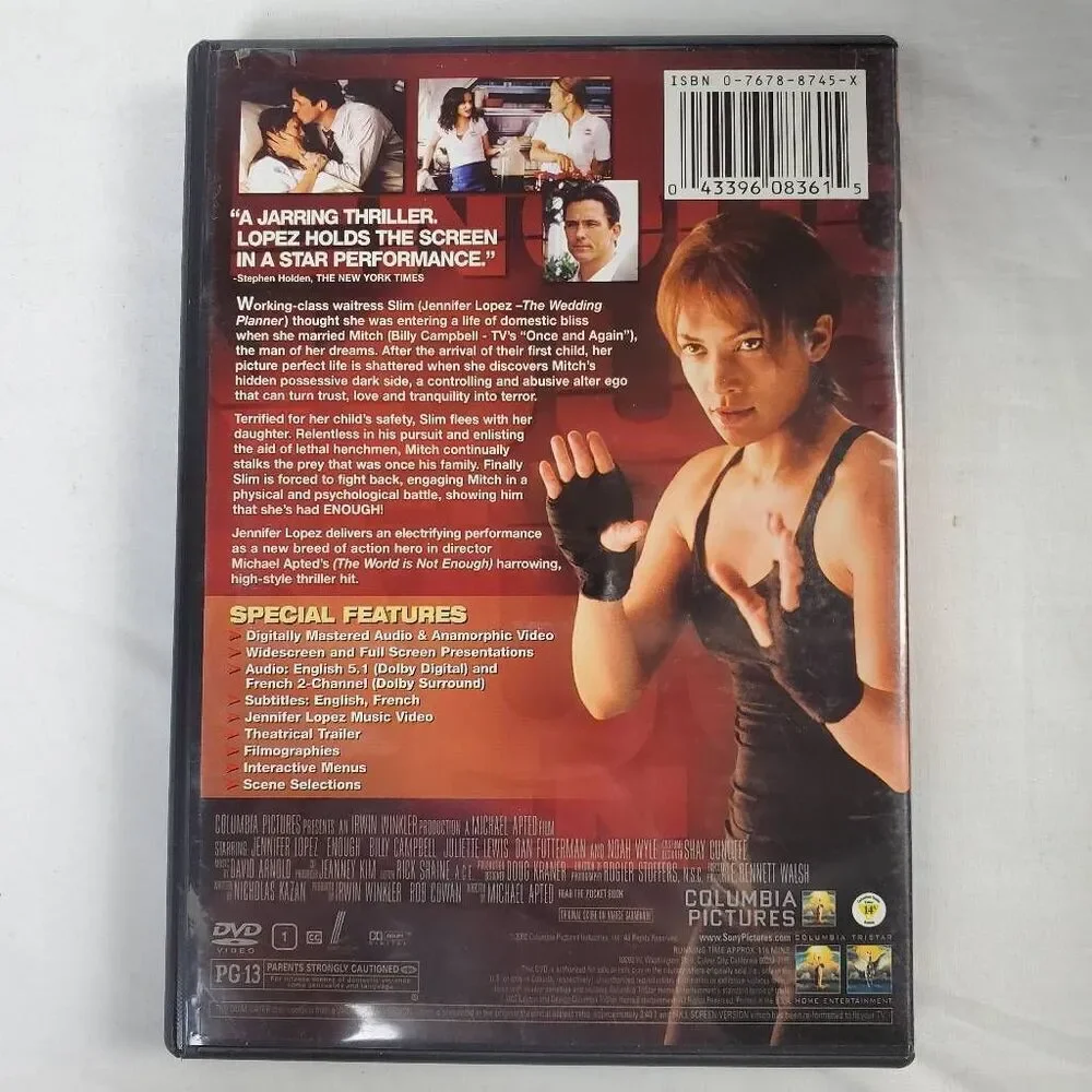 Enough DVD (Jennifer Lopez, Thriller, 2002)